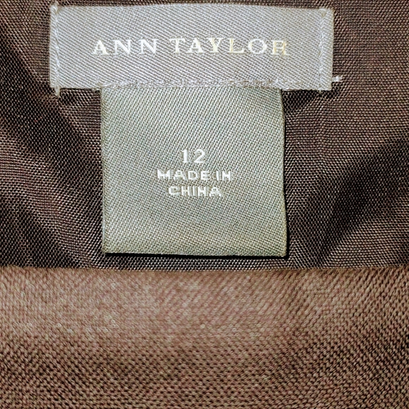 Ann Taylor Brown and Cream Check Sleeveless Dress - Picture 2 of 6